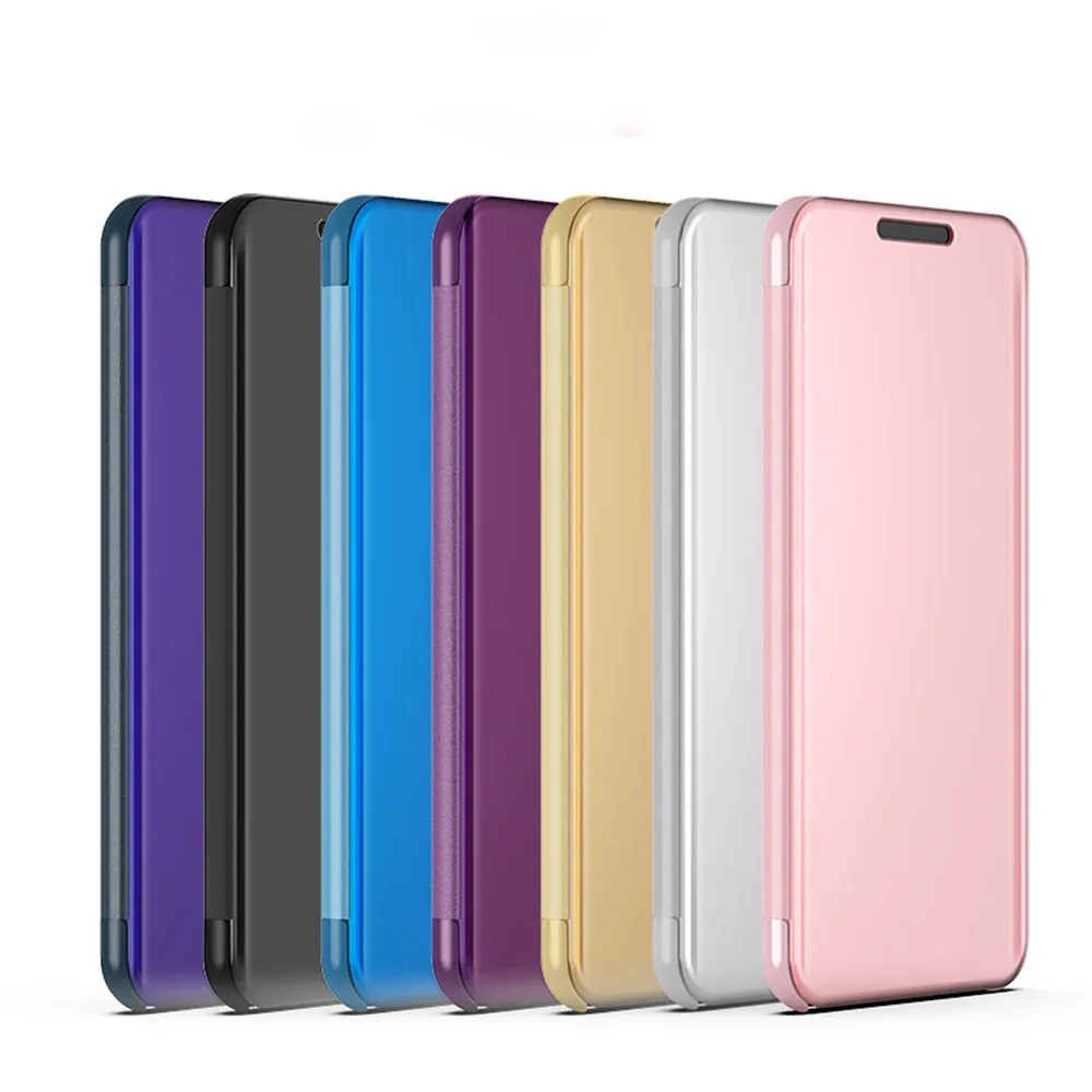 Роскошный умный флип чехол с зеркалом из искусственной кожи подставка для Huawei Mate