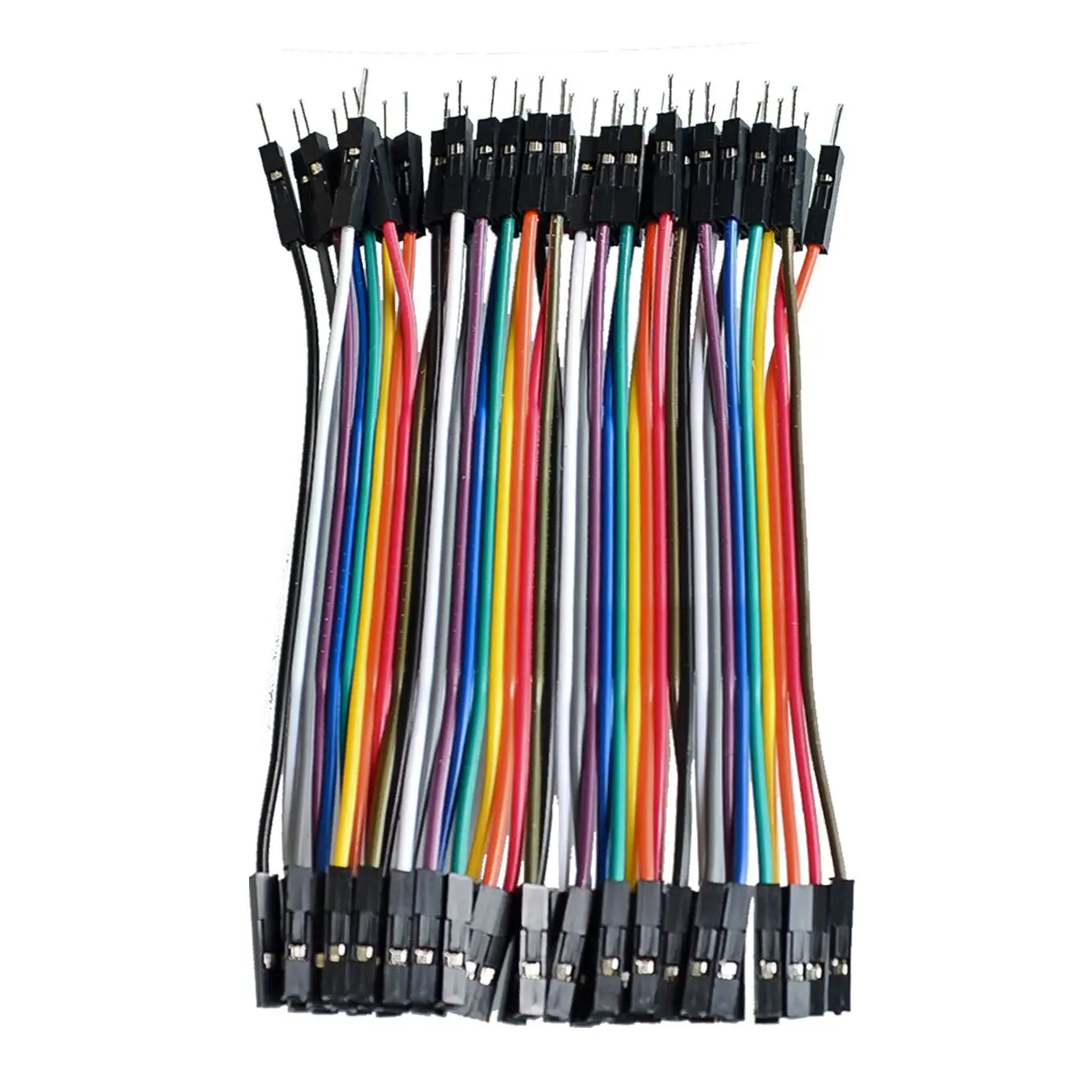 

1lot =40pcs 10cm 2.54mm 1pin 1p-1p male to female jumper wire Dupont cable for