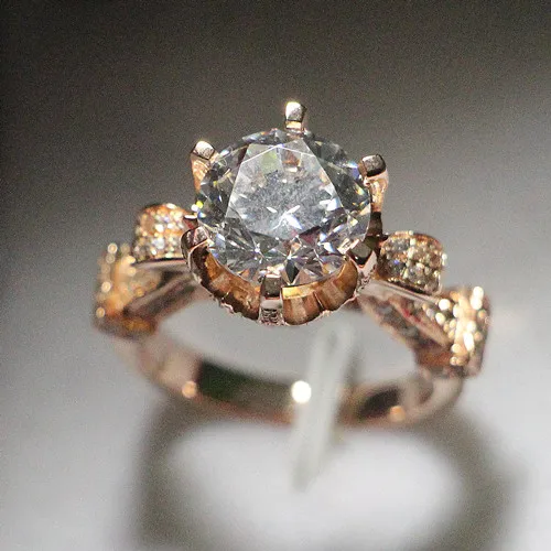 2CT CHARLES& COLVARD Moissanite обручальное кольцо из стерлингового серебра ювелирные изделия белый золотой чехол кольцо лучшие ювелирные изделия подарок