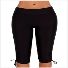 Новые женские пляжные Seven-point с высокой талией консервативные плавки с боковой веревкой для тренировок