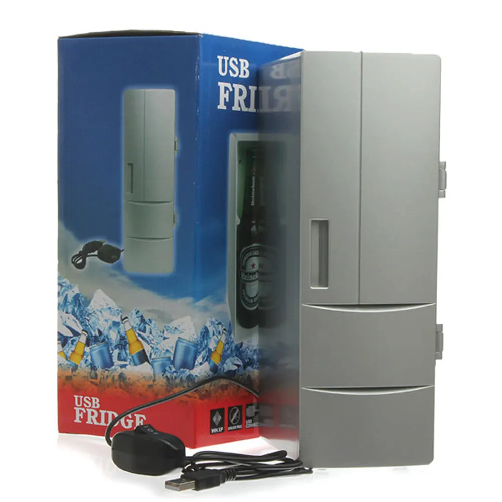 Mini Usb Cooler Warmer Fridge Desktop Refrigerator Beverage Soda