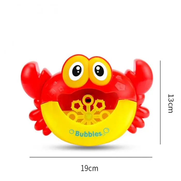 Машина пузырьков Краб автоматический устройство для мыльных пузырей мигающие огни Музыка Детские игрушки для ванной FJ88