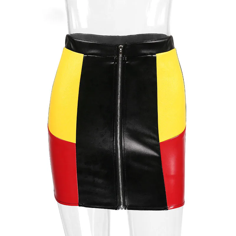 Women's Sexy Faux Leather Pencil Skirts Female High Waist Street Wear Bodycon Skirt Lady Fashion Club Party Short Skirt Talever Skirts