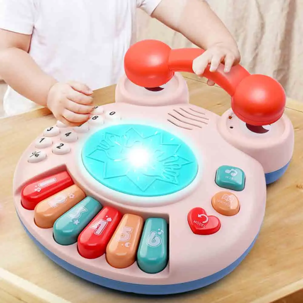 

Children's Simulation Multi-function Electronic Piano Drum Phone Toy Baby Puzzle Early Education Story Machine Music Hand Drums
