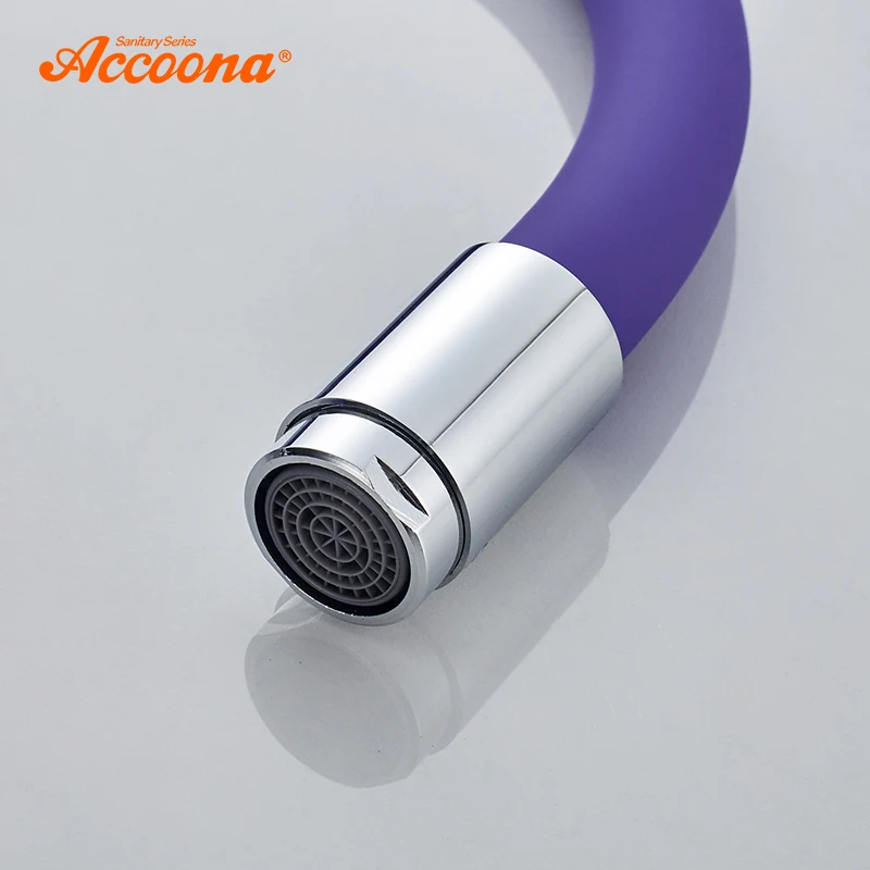 Кухонный Смеситель Accoona с силиконовой трубкой латунный выдвижной кран для
