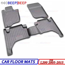 Автомобильные коврики для Mitsubishi L200 2005-, автомобильные коврики, автомобильные коврики, водонепроницаемые пылезащитные автомобильные стильные украшения интерьера