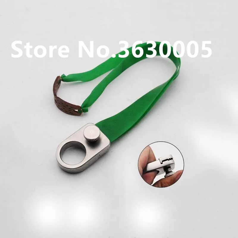 

New Slingshot Ring Hunting Catapult Stainless steel Metal with Rubber band Tubing Outdoor Shooting Powerful Finger Slingshots