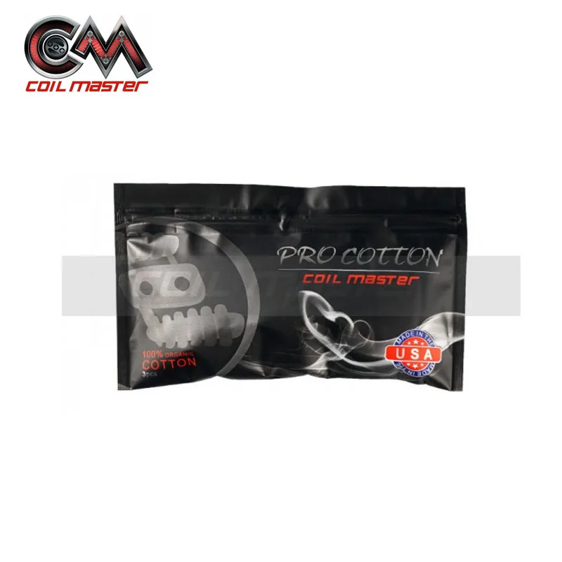 

100% Original Coil Master Pro Cotton Electronic Cigarettes Cotton For RDA RBA RTA DIY Atomizer Vaporizer Coil Huge Vapor Cotton