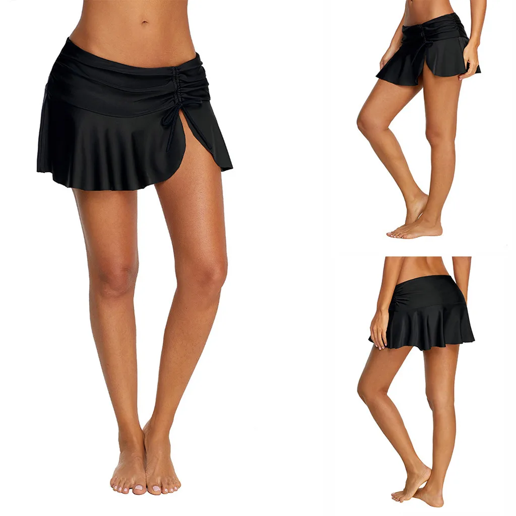 

bikini 2019 Women Bikini Bottom Tankini Swim Skirt PlusSize Short Beach Dress Swimwear Pants bathing suit women swimwear women#8