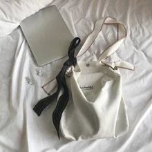 Женская сумка для покупок из хлопковой ткани женская сумка на плечо Япония Корея Мужская тотализаторов эко-сумка ежедневное использование складной холст сумка