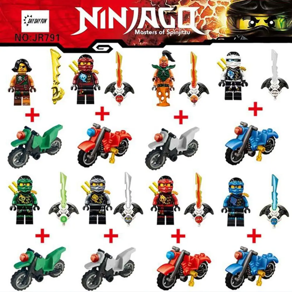 

Hot Ninja Motorcycle Compatible legoingly Ninjagoed Building Blocks Bricks toys Kids Gift Kozu Echo Zane Pythor Legoing Y0166