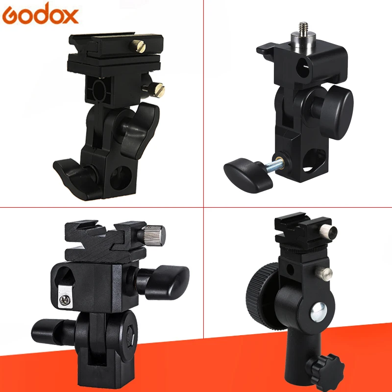 

Godox Flash Holder with 1/4"/Hot Shoe tool for Camera Flash Speedlite LED light Umbrella Holder Mount Bracket 1/4 "to 3/8"