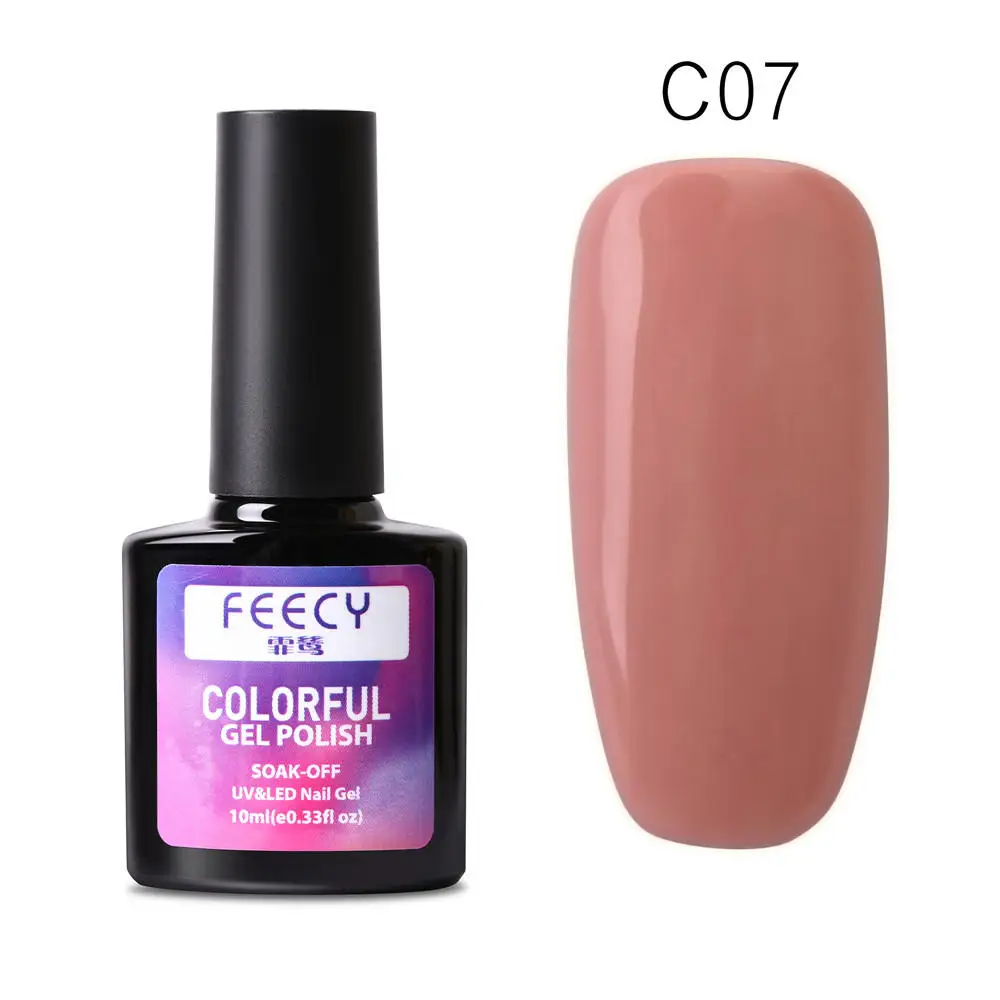 Gel Nail Polish Soak Off UV LED Gel Varnish Wipe Top Coat Color Nail Gel Polish DIY Nail Art Lacquer Manicure Nail Art Tool - Цвет: Feecy C07