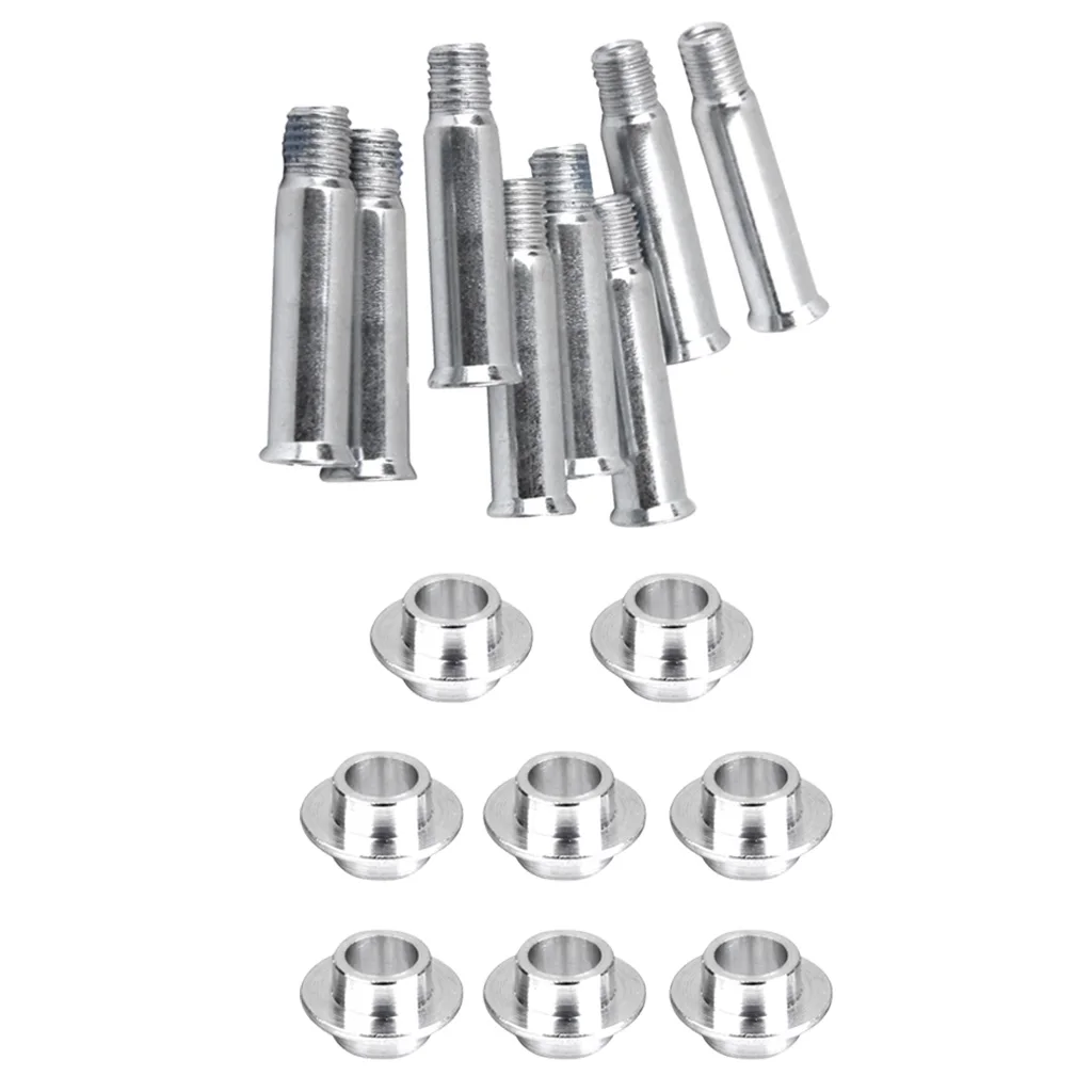 8 Pcs Sturdy 35mm Steel Roller Skate Spikes Nail Screws With Pieces Bushing Spacers Skating Parts | Спорт и развлечения