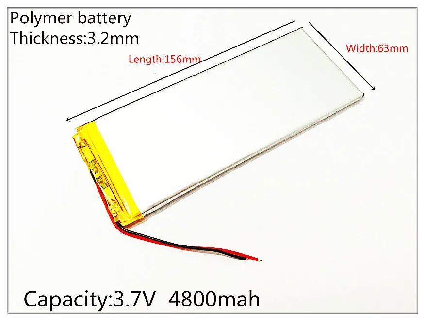 3263156 Аккумулятор для планшета 3,7 в, 4800 мАч, 3263156 полимерный литий-ионный/литий-ионный аккумулятор для планшетных ПК