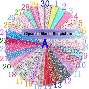 

30colors100% pure Cotton Fabric Fabrics For Patchwork DIY patchwork Cloth For handbag for toys Dress liene cotton series 20*30cm