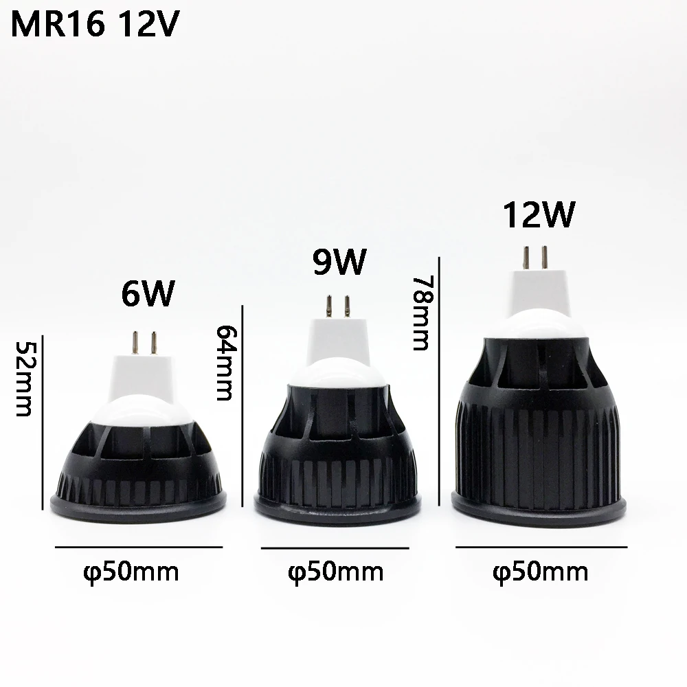 1 шт./лот 12 V 110 V 220 V 6 ваттов 9 ваттов 12 ваттов MR16 COB светодиодный чистый белый/теплый белый энергосберегающий светильник лампы Точечные светильники лампы