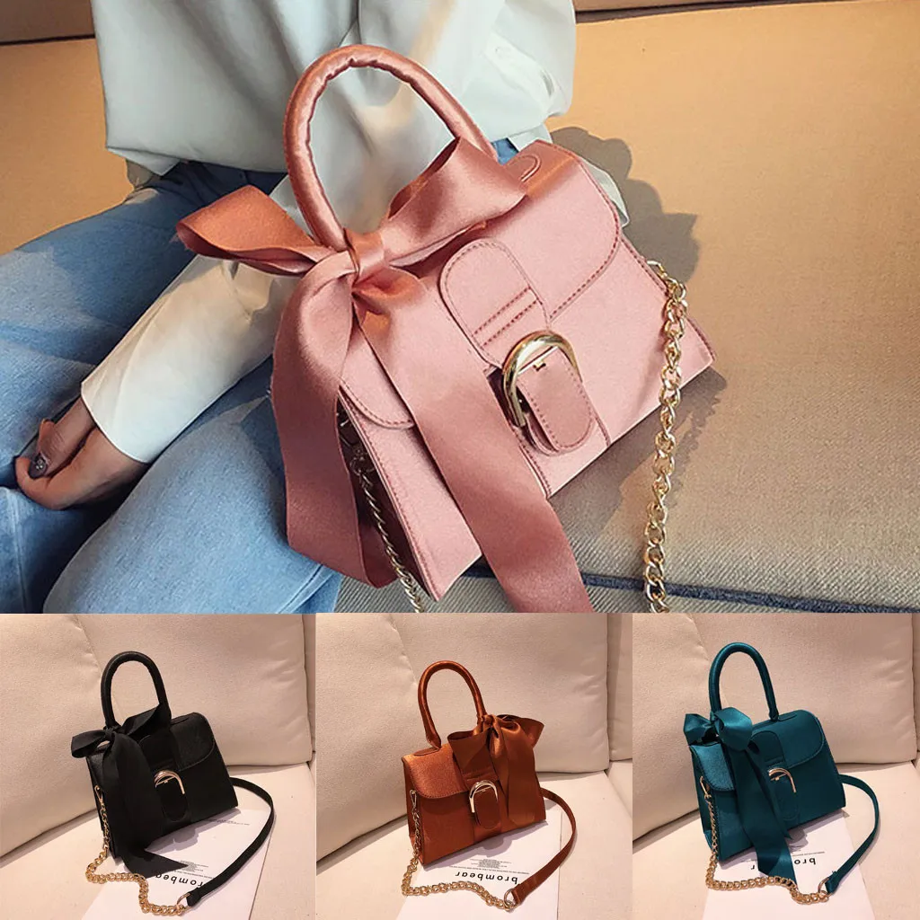 

sac bandouliere femme Bow Leather Student Solid Color Travel School Crossbody Bag brand New Europe fashion borsa donna