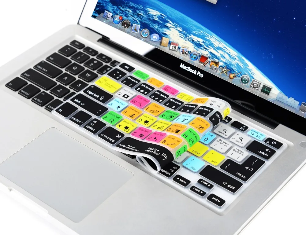 Xskn para Photoshop Teclas de Atalho Pele para Macbook Projeto Funcional Silicone Keyboard Cover Eua & Europa Versão Comum ps - Imagem 4