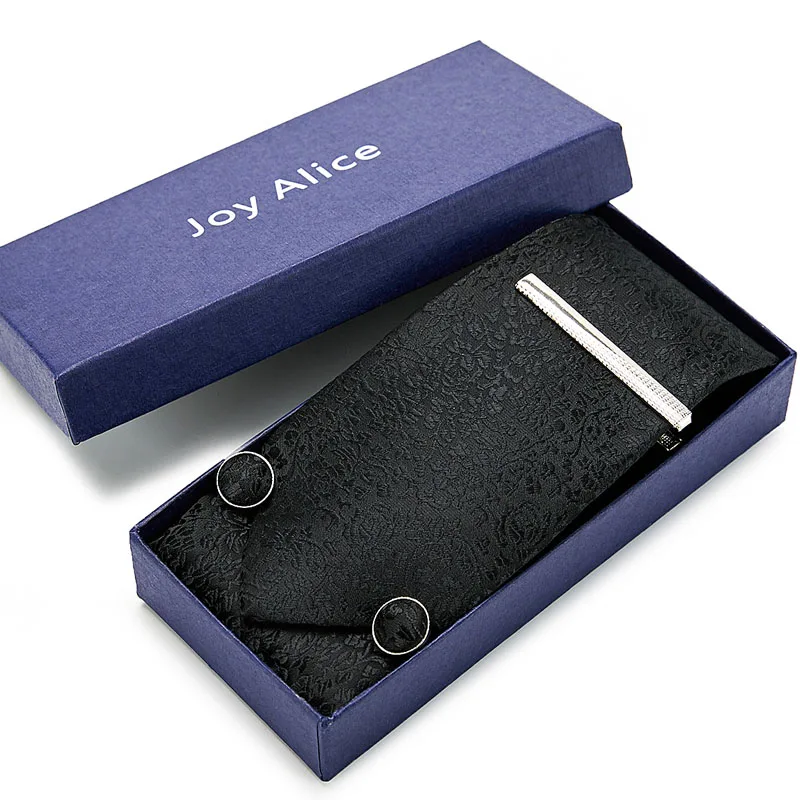 Подарочная коробка шелк Пейсли мужской галстук набор 8 см галстук, шейный платок и Запонки Наборы для мужчин синий клетчатый галстук для мужчин свадебный подарок - Цвет: SD115