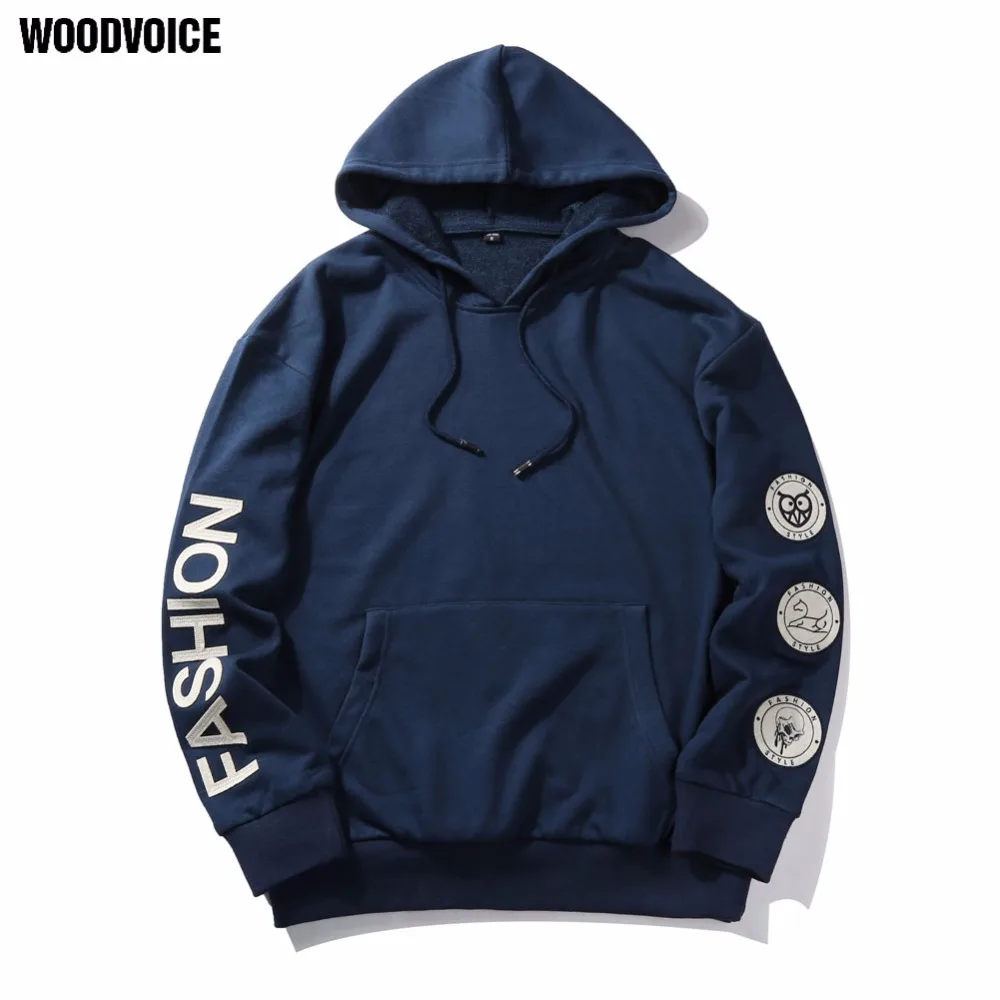 

Woodvoice Brand US/Euro Size Hoodies Men Hip Hop Hooded Males Sweatshirt Pullover Skateboard Streetwear mens Brand Cardigan WY08