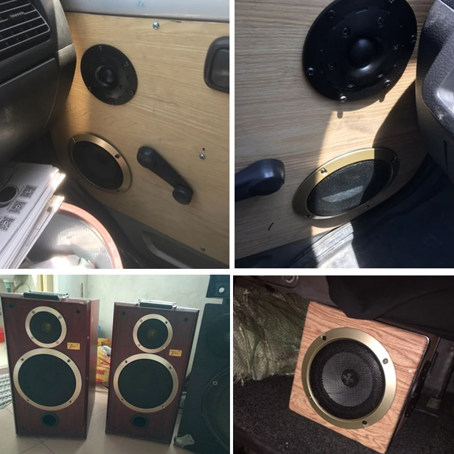 4 Zoll Ersatzgehäuse für runde Lautsprecher mit Netzabdeckung und 4 Stück 