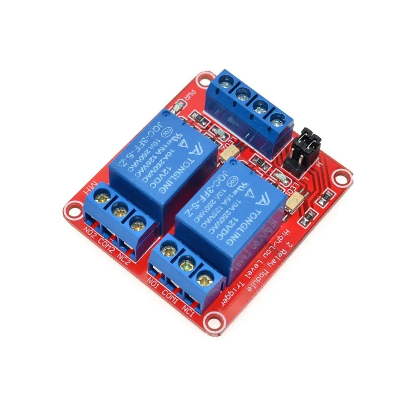 24V 2 Road Relay Module With Optocoupler Isolation Supports High And Low Level Trigger Solid