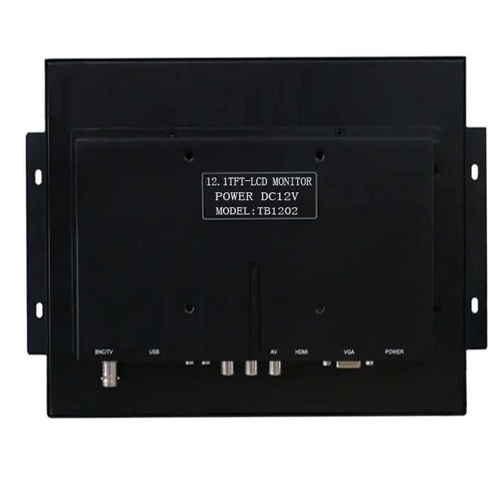 ZGYNK/12 дюймов открытый промышленный встроенный мониторинг металлический корпус VGA/AV/BNC/HDMI безопасности ЖК-монитор