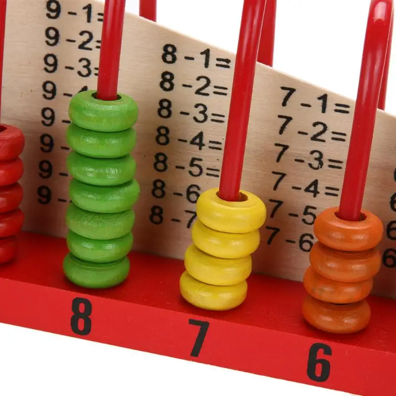 Wooden Abacus Counting Beads Maths Toy Clouds Computation Bead Blocks Kids Montessori Learning Early Educational Children Gift