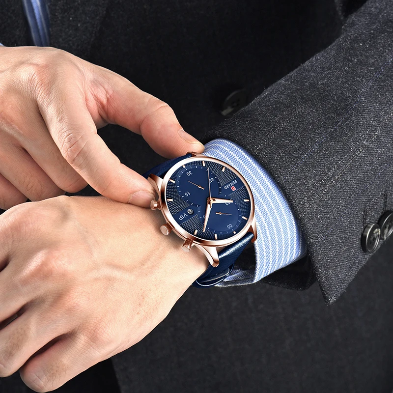 Топ часы бренд награда для мужчин s спортивные военные роскошные часы для мужчин водонепроницаемый Chronogarph Кожа Дата мужские часы Relogio Masculino