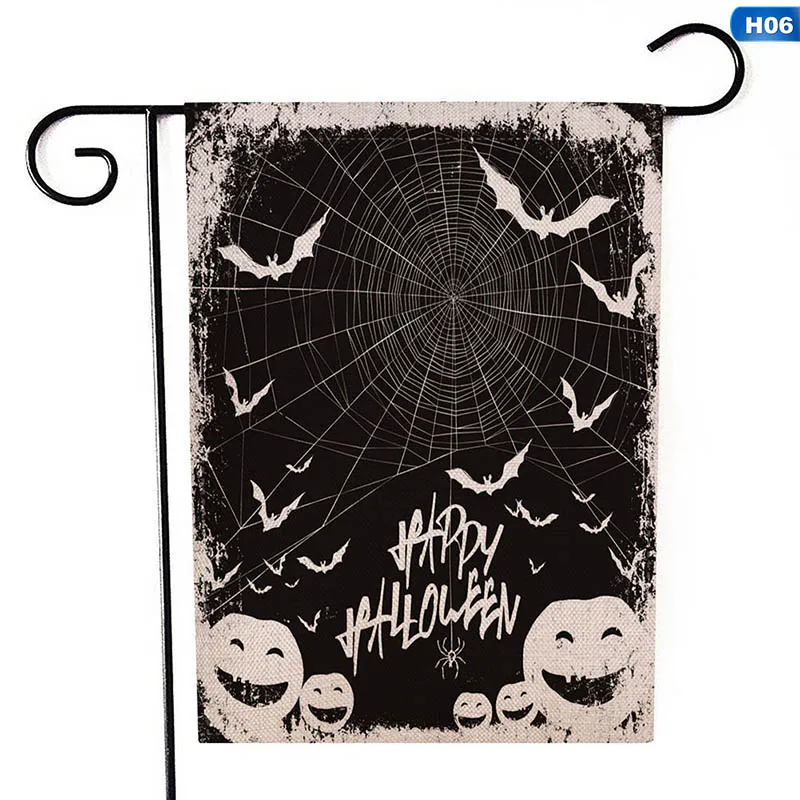 47*32cm Hot New Double Sides Pumpkin Halloween Weatherproof Decoration Garden Flag - Цвет: 06