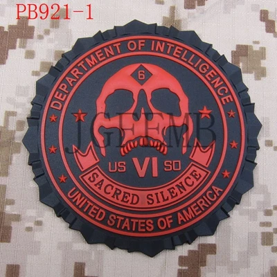 Привидения Отдел интеллекта вышивка патч значки - Цвет: PB921 Red