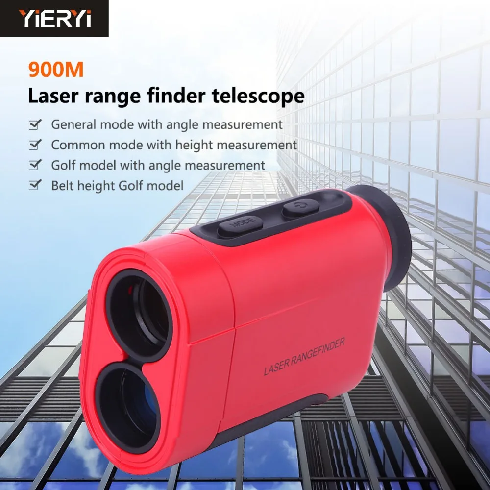 

1pcs New Red 900m 6X Handheld Digital Distance Meter Golf Hunting Rangefinder Laser Range Finder Telescope Angle Height Measurer
