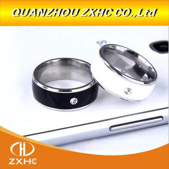 

Titanium Material White or Black Waterproof Intelligent Magic Smart NFC Ring for Android NFC Phone