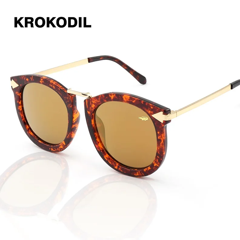 KROKODIL Gafas, модные женские солнцезащитные очки, брендовые дизайнерские Роскошные Винтажные Солнцезащитные очки, большая оправа, женские очки 86027