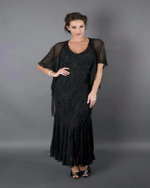 New Shinning Black Mamma Della Sposa Ginocchio Mother Groom Dress New Shinning Black Mamma Della Sposa Ginocchio Mother Groom Dress Party Long Formal Bride