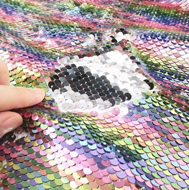 Reversible Sequin Fabric Mermaid Sequin Fabric,5mm Paillette Sequin