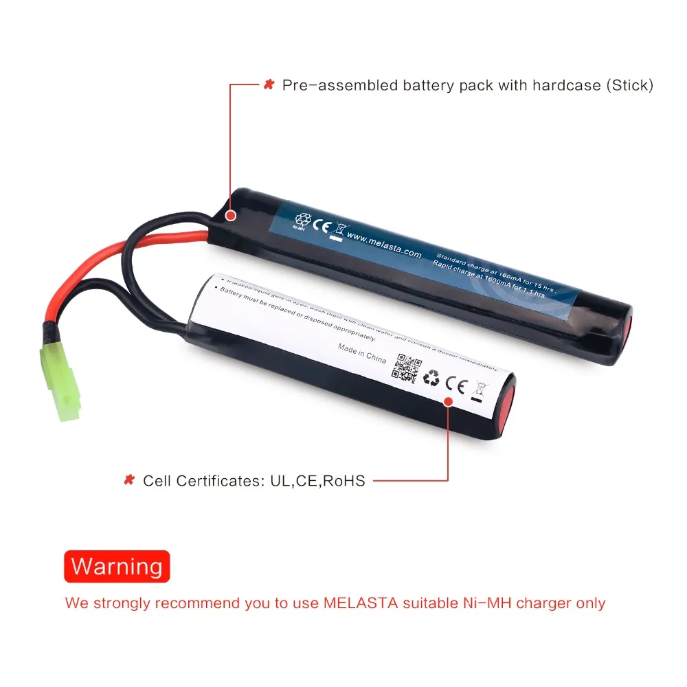 Melasta 2 шт 7S 2/3A 8,4 v 1600mAh Butterfly NunChuck NIMH батарейный блок с мини-разъемом Tamiya для страйкбола AK Aegis