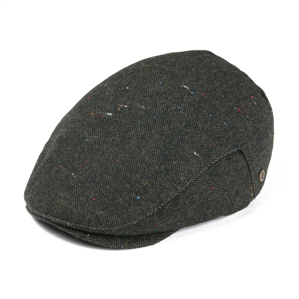 VOBOOM Woollen Tweed Mens Flat Cap Retro Vintage Newsboy Caps Fall