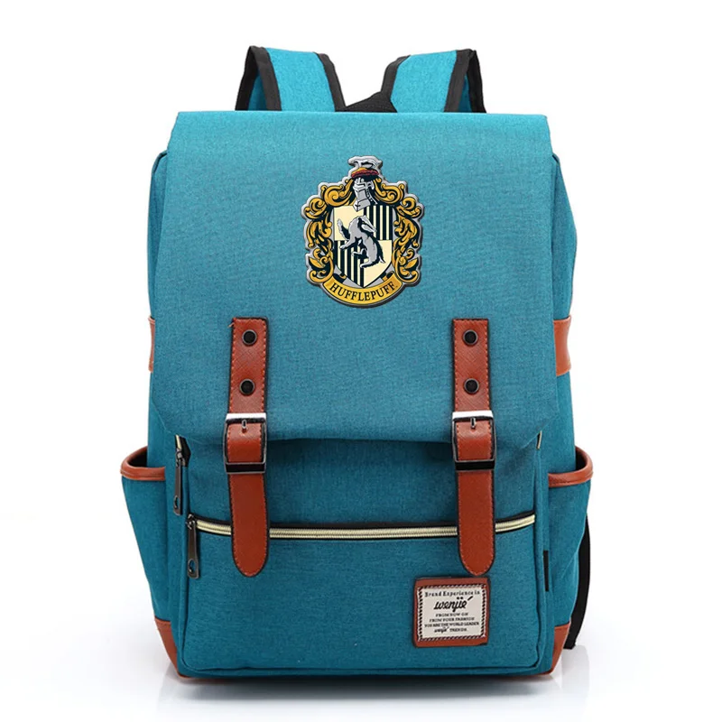 Ravenclaw Slytherin Gryffindor Hufflepuff, школьная сумка для мальчиков и девочек, Подростковый холщовый женский рюкзак, мужской рюкзак - Цвет: 07