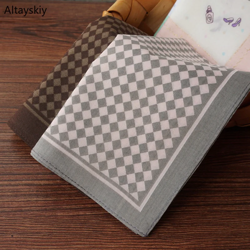 

Handkerchiefs Women Colorful Floral Printed Plaid Cotton Soft Thin Kawaii Womens Handkerchief All-match Trendy Lovely Simple New