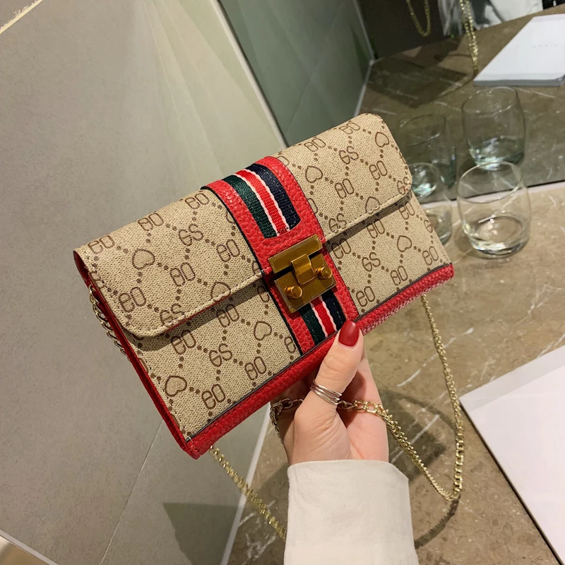 

New Fashion Women Messenger Bag PU Leather Girls Chain Shoulder Tote Solid Cute Fashion White Party Handbag Crossbody Bag Wallet
