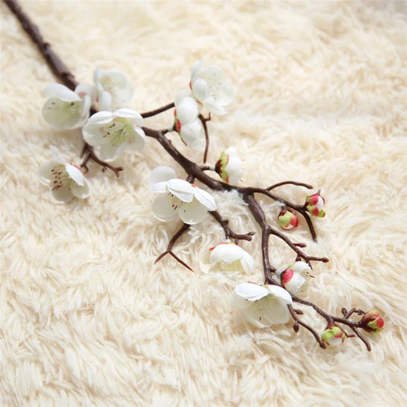 2018 New Brand Fashion  Artificial Silk Fake beautiful Flowers Plum Blossom Floral Wedding Bouquet Party Decor10