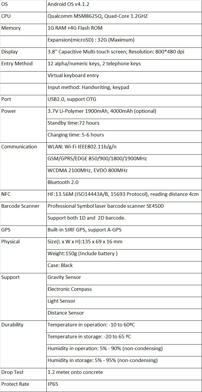 LS388D Android Barcode reader