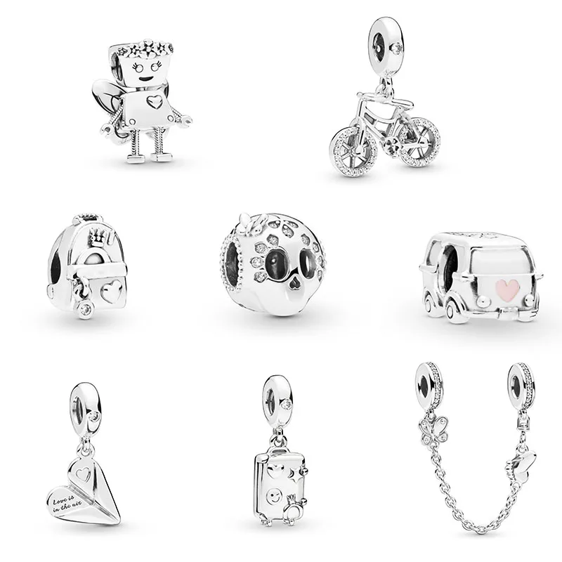 

100% Pure Silver Original Copy High Quality 1:1 2019 Pandoras Latest Spring Robot New Logo Fit Pandora Bracelet