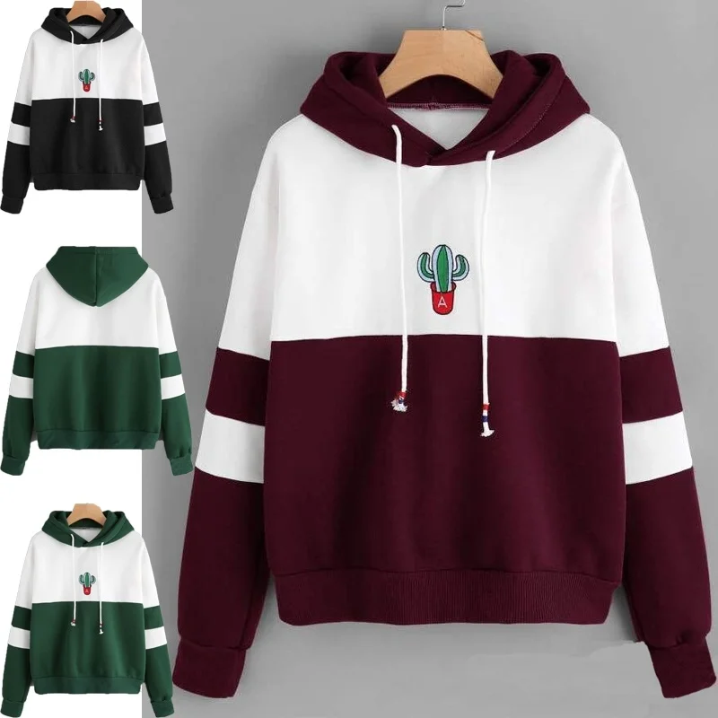 

ZOGAA Hoodies Women Patchwork Color Hooded Cotton Casual Slim Fit Women Clothing Tops High Street Pullovers Sweatshirts Men