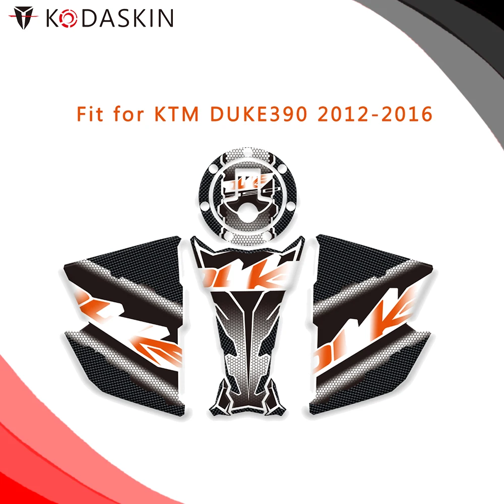 

KODASKIN Motorcycle Gas Cap Tank Pad Sticker Decal Emblem for KTM DUKE390 2012-2016