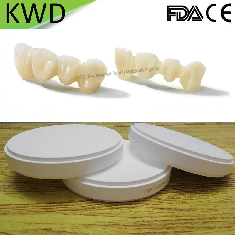 1 قطعة مختبر كاد كام الأسنان زركونيا القرص Preshaded A2 مجموعة
