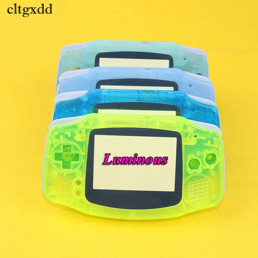 

cltgxdd For Gameboy Advance Glow in the Dark Plastic Shell Case Housing w Screen For GBA Luminous case Cover