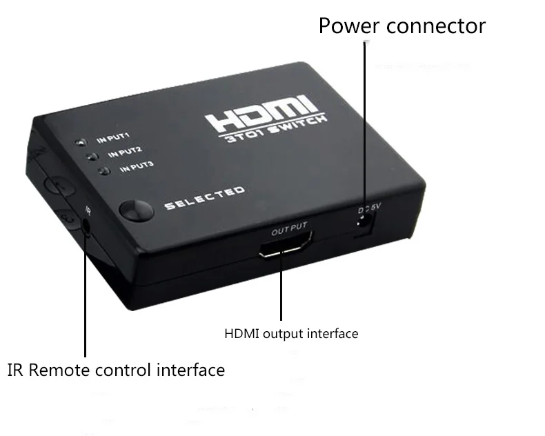 3 Порты и разъёмы умный HDMI коммутатор три сигнала HDMI входной переключатель на пути выходной сигнал HDMI 3 вырезать 1 видео коммутатор